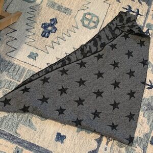 Gray Star Patterned Wrap / Scarf